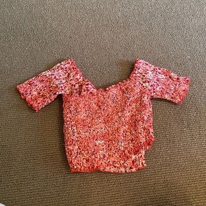 Poupette St. Barth Floral Wrap Crop Top